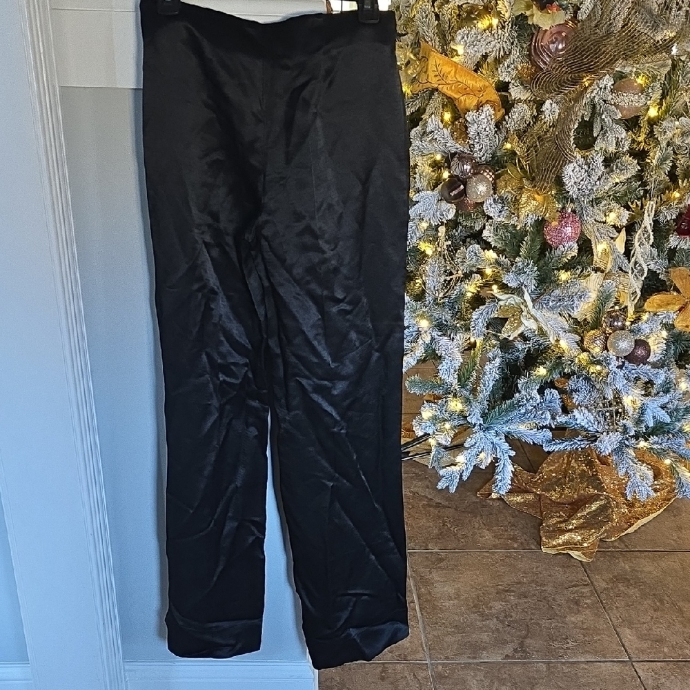 Black Satin Pants by erika cavallini sz 40